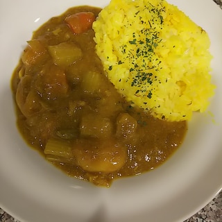 シチューのルーで野菜カレー